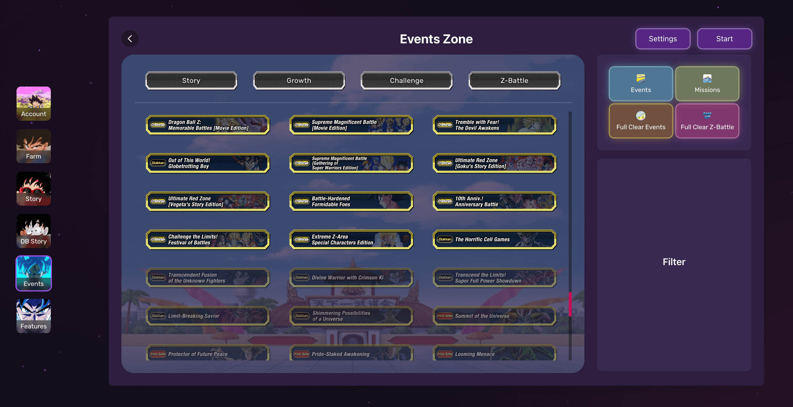 How to select an Event Quest