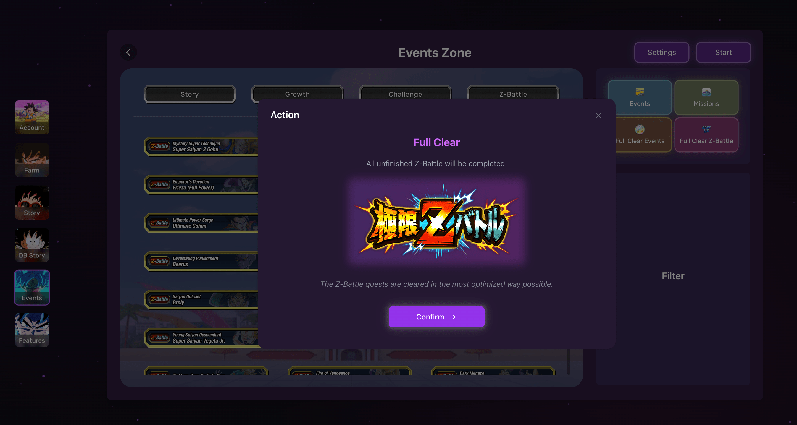 Dokkan Full Clear Mode